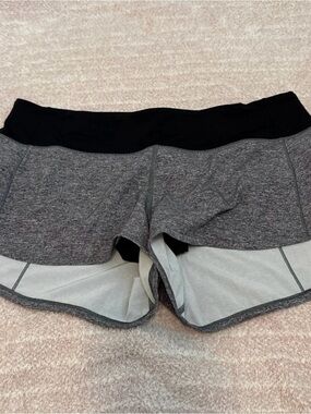 lululemon athletica Gray Shorts with Black Waistband